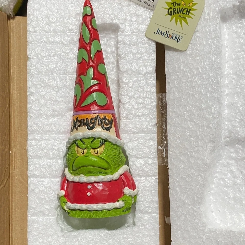 Jim Shore Grinch Ornament - Red and Green 2 sides naughty and nice!